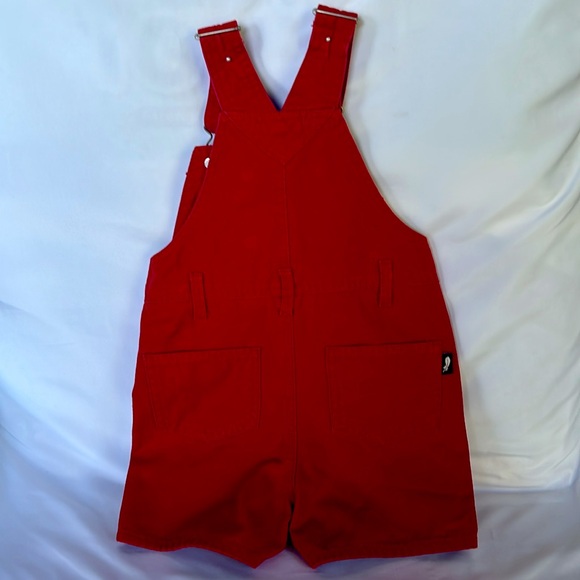 VINTAGE 2002 JACADI ADORABLE UNISEX BABY’s OVERALLS RED - SIZE 12 MOS - Picture 5 of 9